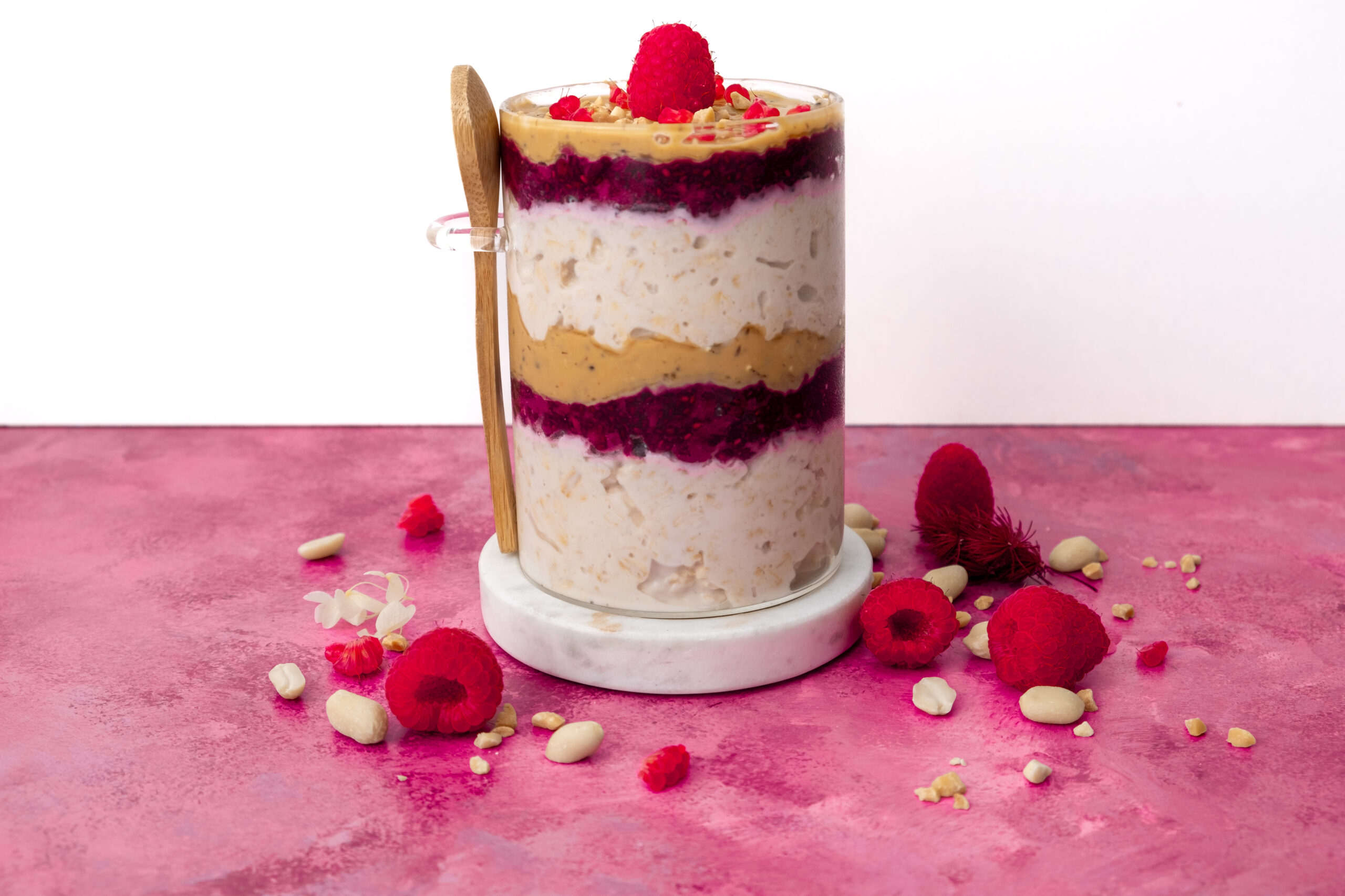 Peanut Butter and Jelly Overnight Oats 